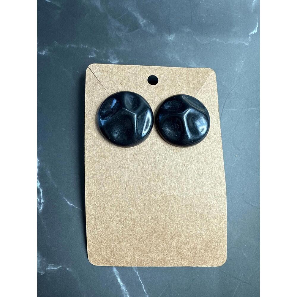 Vintage 80s Retro Plastic Pretty Little Buttons Stud Earrings